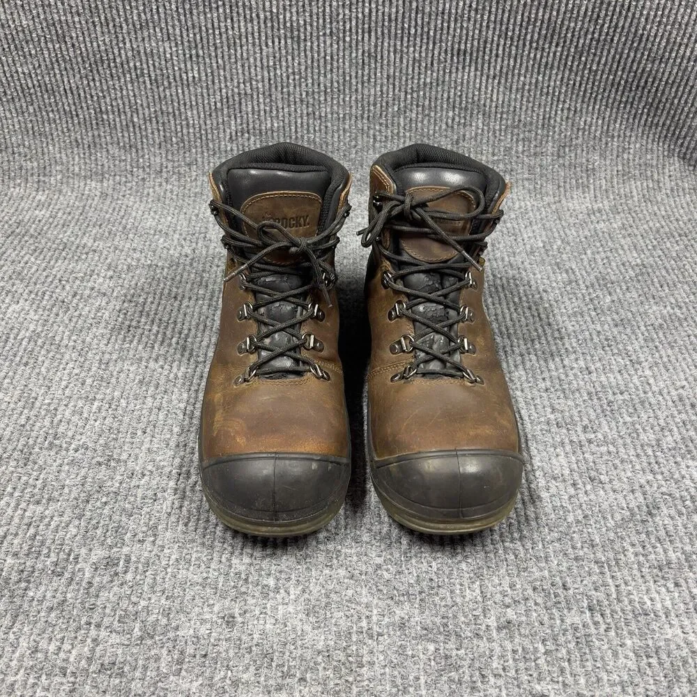 Rocky Men 5” Work Hiker Brown Boot 11.5 Waterproof Composite Toe Leather RKK0245